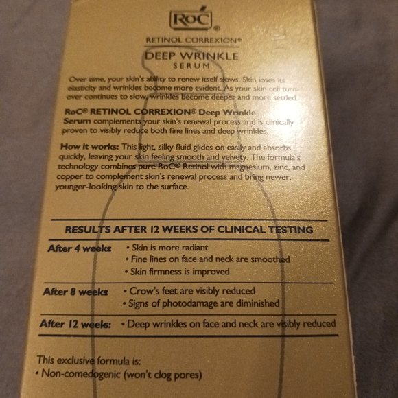 NEW! ROC RETINOL CORRECTION DEEP WRINKLE SERUM - Picture 2 of 7